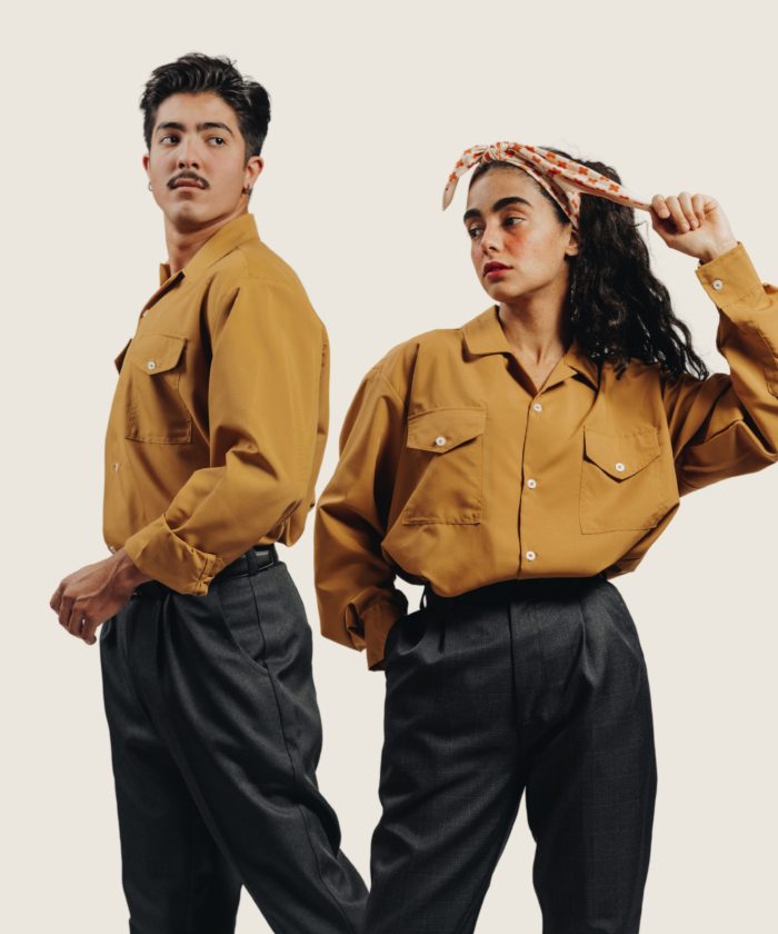 پیراهن روزمره خردلی
